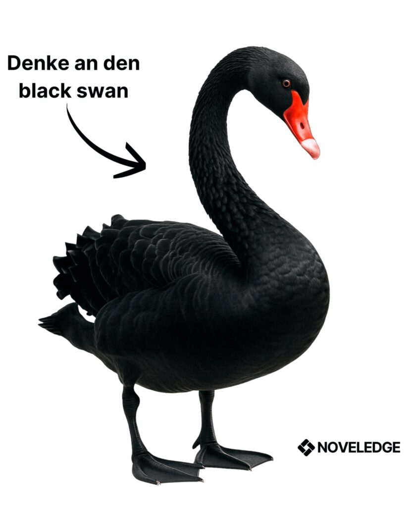 Schwarzer Schwan als Sinnbild für seltene Ereignisse mit großer Wirkung